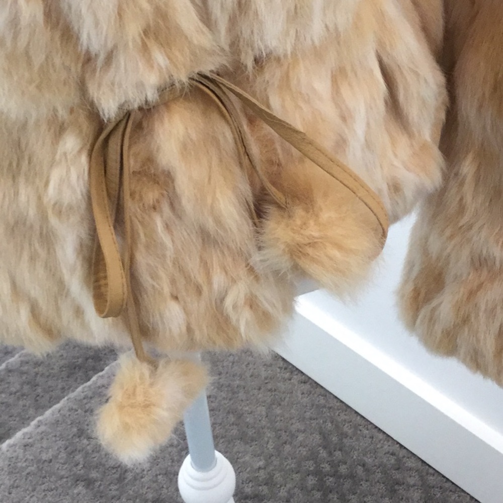 Genuine Rabbit fur and leather trim jacket - Picture 2 of 7